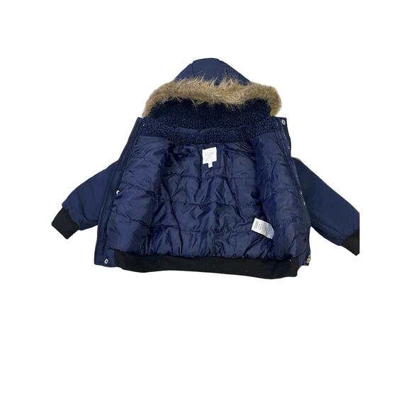 🌟3 for $35🌟 Tahari Boys Navy Parka Winter Coat, Navy Jacket Size 4T‎ Hooded - Picture 3 of 12